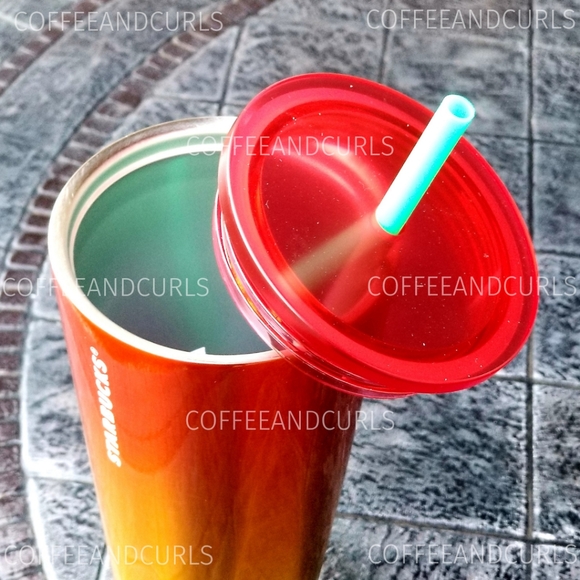 Starbucks Ombre Mango Stainless Steel Cold Cup Tumbler 24oz Venti NWT - Picture 6 of 11